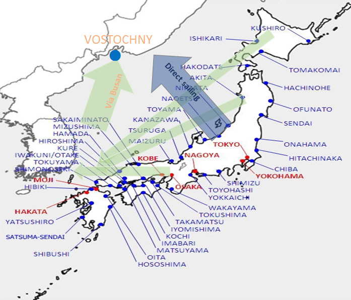 日本サービス可能港一覧